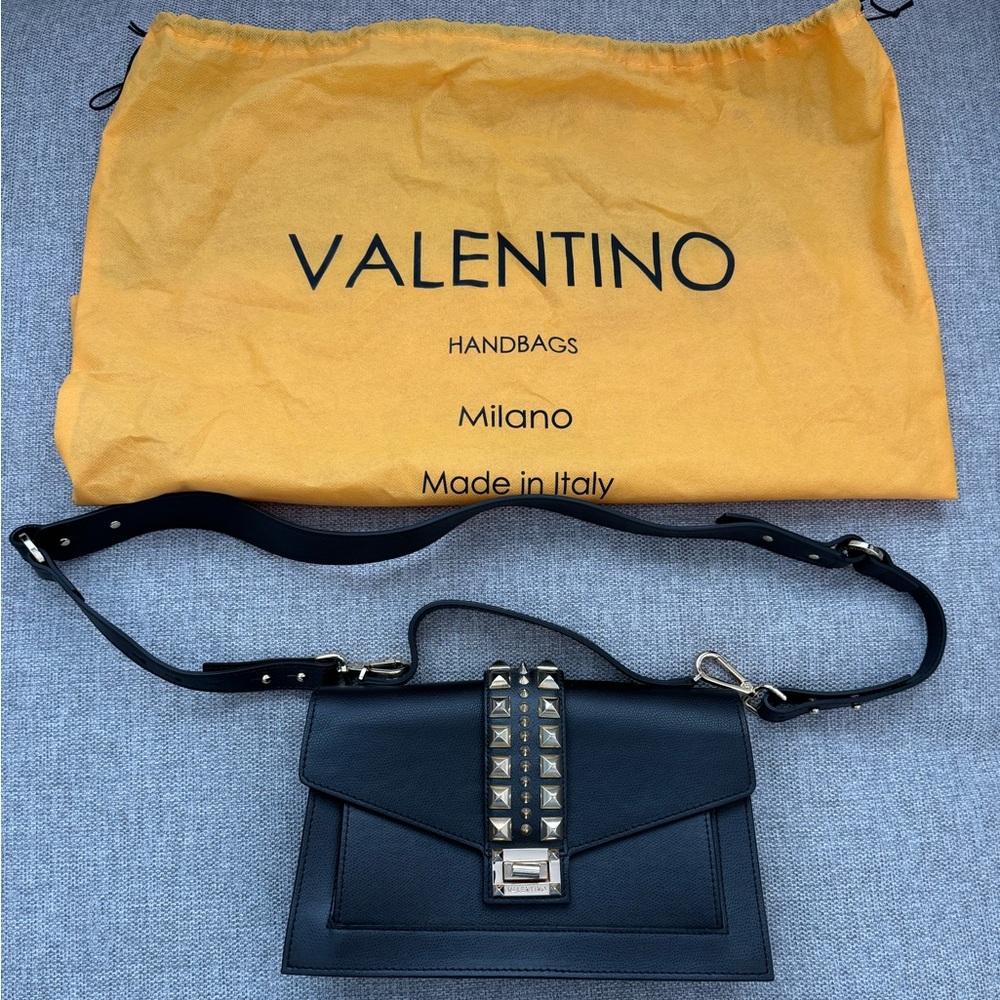 Mario Valentino black genuine leather bag